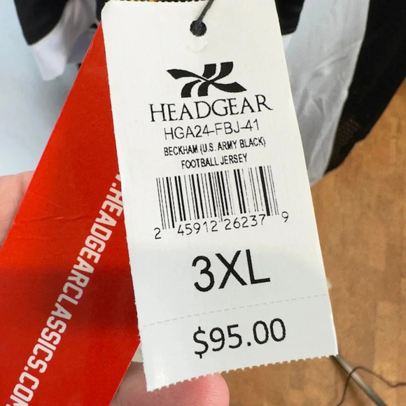 NEW Headgear US Army Odell Beckham Football Jersey Short Sleeve Black Mens 3XL - Picture 7 of 9